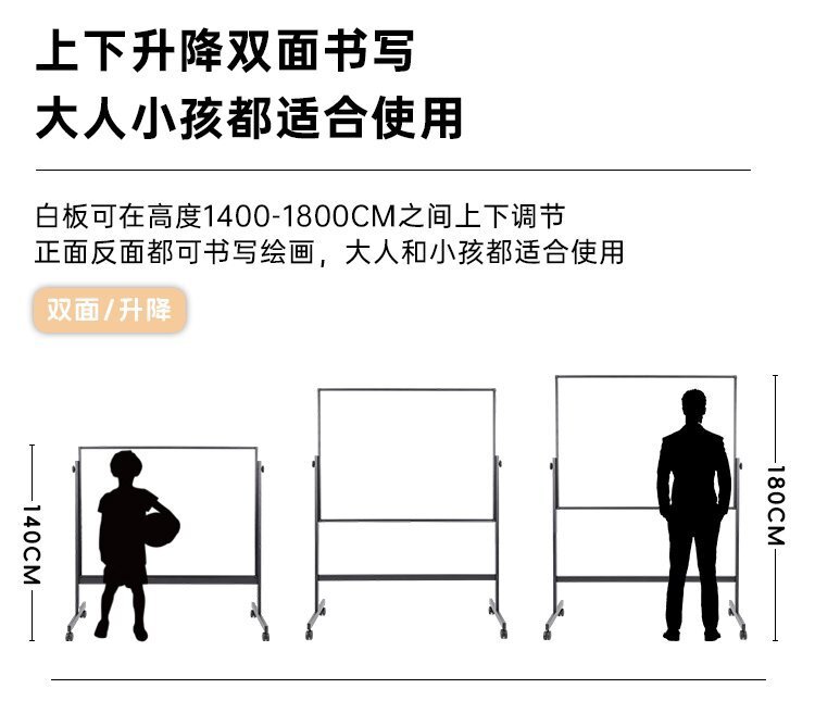 M94辦公教學(xué)H型雙面移動支架白板-移動白板-磁性白板特點