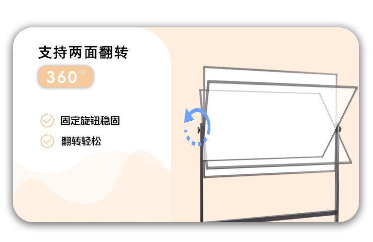 M94辦公教學(xué)H型雙面移動支架白板-移動白板-磁性白板細節(jié)展示